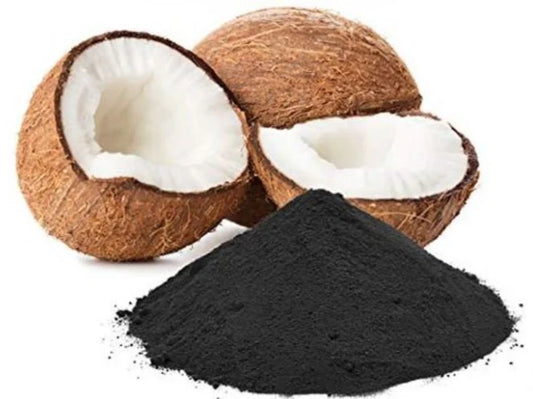 activated charcoal made with coconut husks