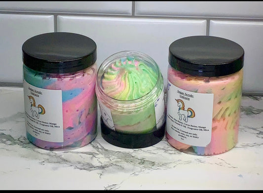 Unicorn whipped sugar scrub 4oz